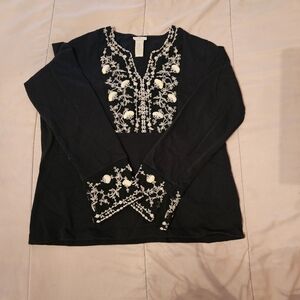 J.Jill Boho Cotton Shirt